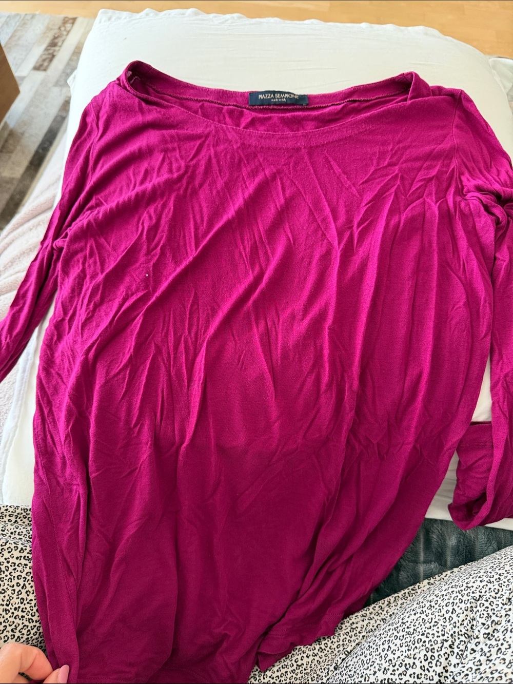 Piazza Sempione MADE IN ITALY Bright Fuchsia Long Sleeve Top